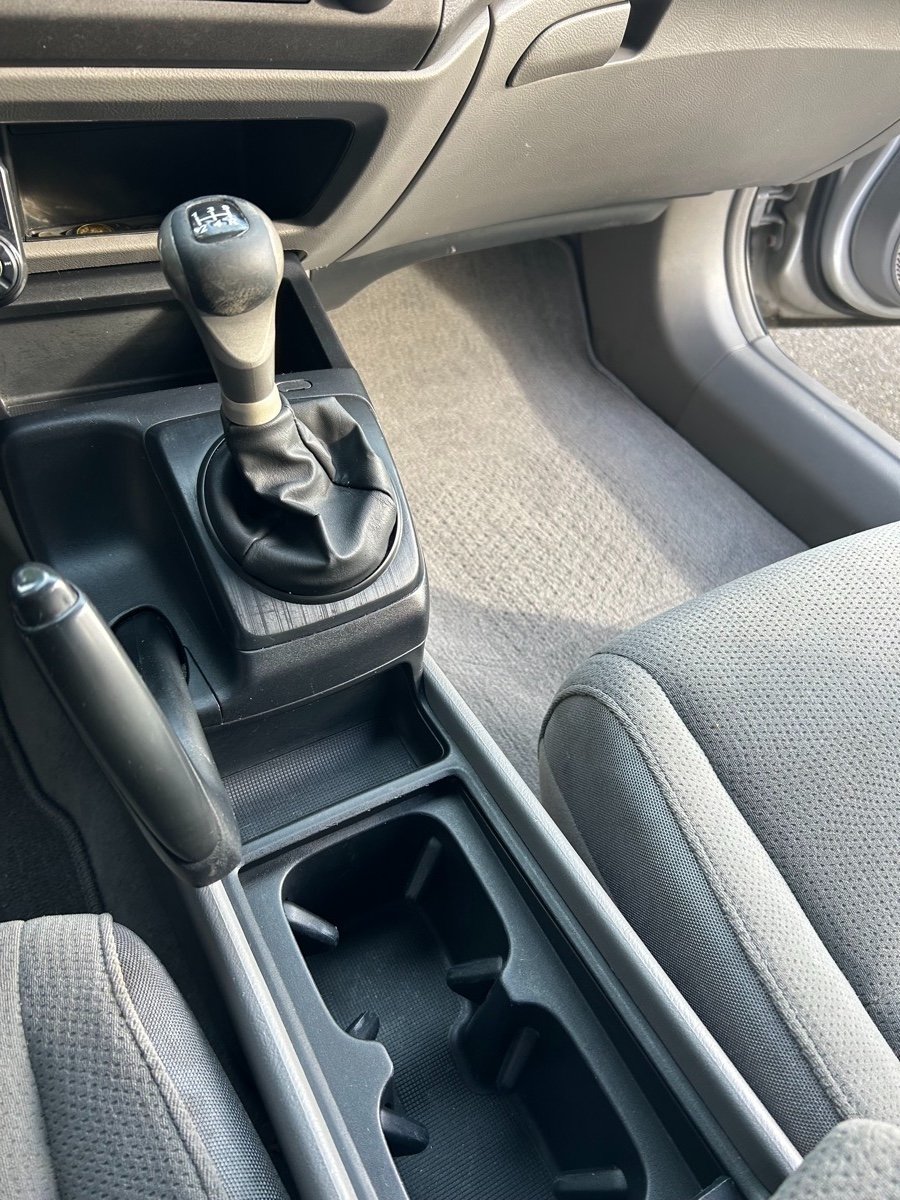 Clean car center console after detailing
